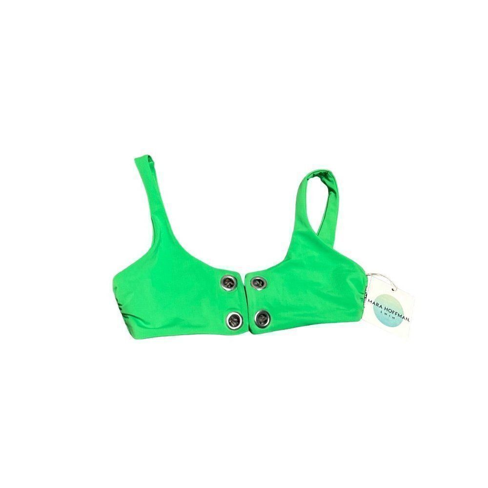NWT missing lace lace up‎ bikini neon green size small